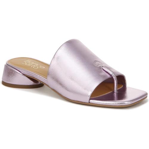 Franco Sarto Loran Sandals Women's 10 M Light Pink Leather Slip On Slide NCZ138