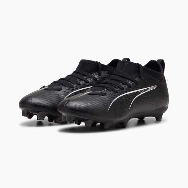 Puma Ultra 5 Match 108096-02 Kids Black White Low Top FG/AG Soccer Cleats NCZ108