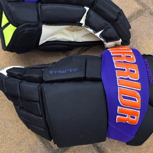 15" Warrior Alpha 20 Gloves Team Pro Stock Reading Royals Black Orange Purple