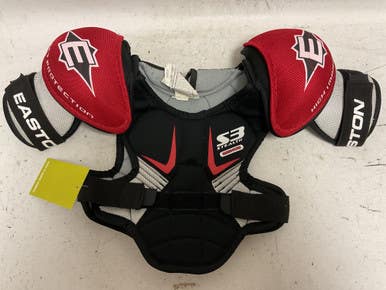 Used Easton STEALTH S3 Youth Shoulder Pads White/Black/Red MD 11855-S000201403