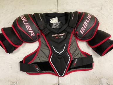 Used Bauer VAPOR X100 Senior Shoulder Pads Black And Red LG 11855-S000201368