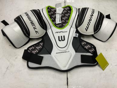 Used WinnWell AMP 500 Senior Shoulder Pads White And Black MD 11855-S000201351