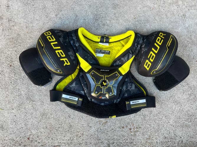 Large Youth Bauer Supreme Mach Shoulder Pads (Used)
