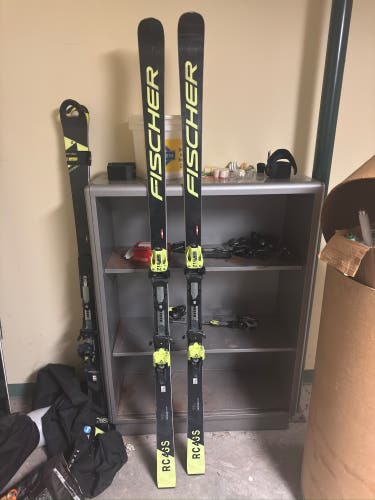 Men's Fischer RC4 WC GS 193 cm Racing Skis With Bindings Max Din 18 (Used) -For John