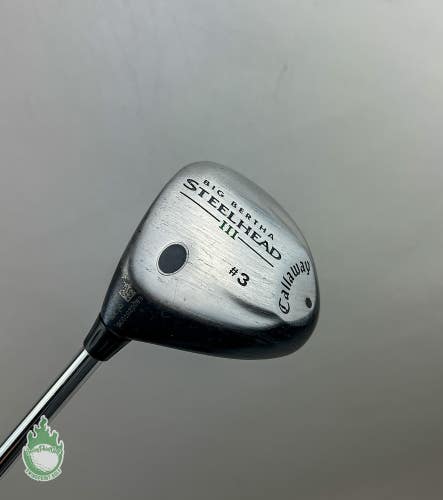 Left Hand Callaway Golf Big Bertha Steelhead III 3 Wood Uniflex Steel Flex Club