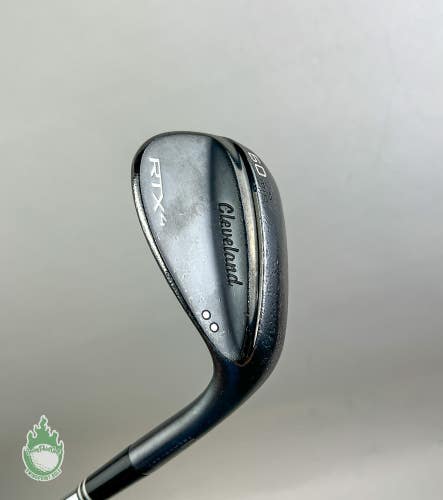 Used RH Cleveland RTX-4 Black Mid Wedge 60*-09 S400 Stiff Flex Steel Golf Club