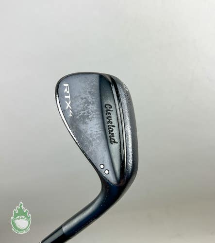 Used RH Cleveland RTX-4 Black Mid Wedge 50*-10 S400 Stiff Flex Steel Golf Club