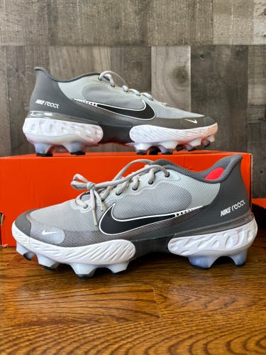 Nike Alpha Huarache Elite 3 Low MCS Mens Size 11.5 Grey Baseball Cleats