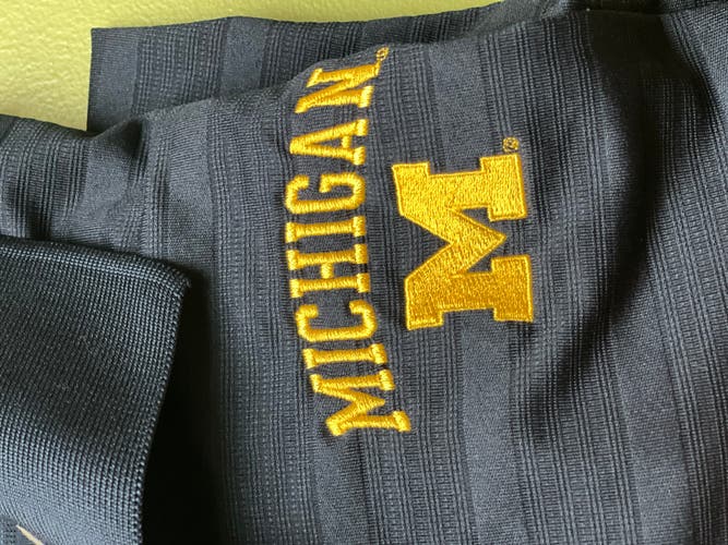 Michigan wolverines Blue XL Men's Champion polo Shirt (like New)