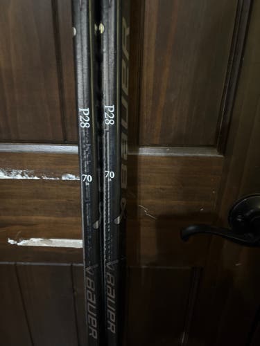 TWO STICKS Senior Bauer Vapor Team Right Handed Hockey Stick P28 70 Flex (New)