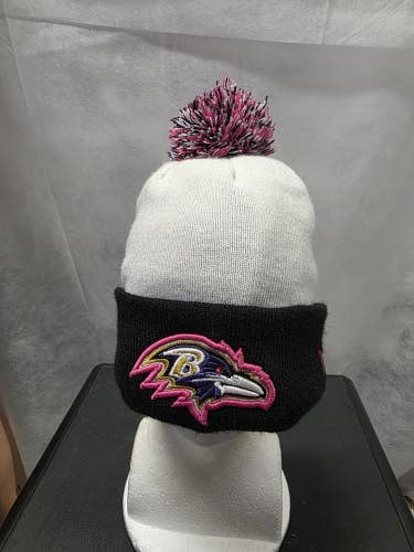 Baltimore Ravens Breast Cancer Awareness New Era Winter Hat NFL