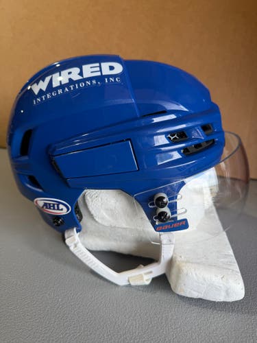 CCM Super Tacks X Pro Stock Hockey Helmet Visor Combo Small Royal Blue Condors 3282