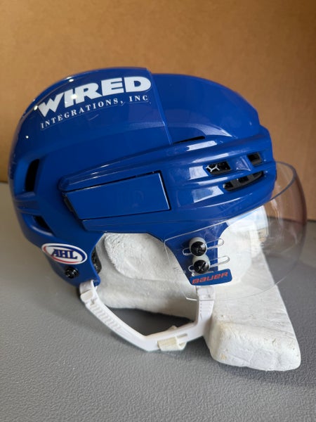 CCM Super Tacks X Pro Stock Hockey Helmet Visor Combo Small Royal Blue Condors 3282