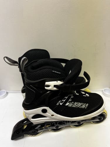 Papaison Inline Skates Men’s Sz 5-7.5 Adjustable Roller Blades Kids Black/White
