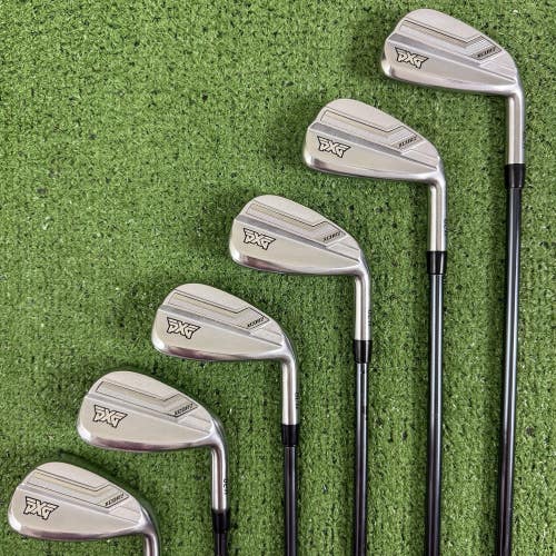 PXG XCor2 0211 Iron Set 6-PW GW Recoil Dart F4 75 Stiff Flex Graphite