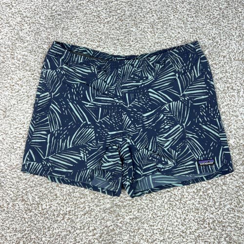 Patagonia Shorts Mens Medium Blue Palm Print Baggies Lined Hiking 5" Outdoor