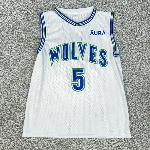 Minnesota Timberwolves Jersey Boys XL NBA Basketball Anthony Edwards 5 Retro
