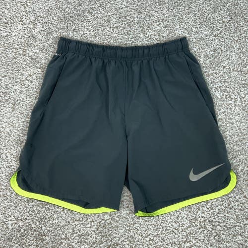 Nike Shorts Mens XL Black Dri-FIT Lined Running Reflective Athletic Gym Workout