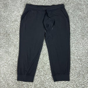Lululemon Pants Womens 14 Black High Rise Jogger Sweatpants Pockets Yoga Gym