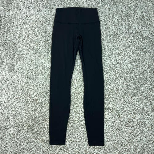 Lululemon Pants Womens 6 Black High Rise Ankle Leggings Yoga Gym Workout Sport