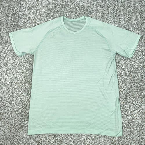 Lululemon Shirt Mens XL Green Metal Tech Short Sleeve Athletic Running Gym Tee