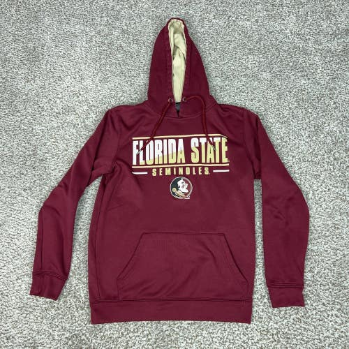 Florida State Seminoles Sweatshirt Hoodie Mens Small Red NCAA Football Colosseum