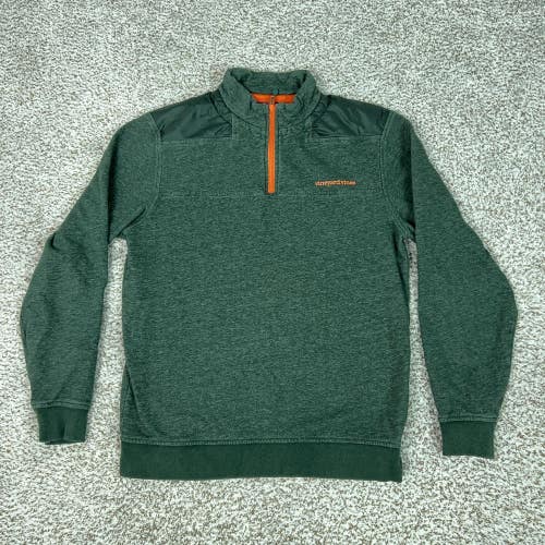 Vineyard Vines Pullover Mens Medium Green 1/4 Zip Long Sleeve Casual Logo Top