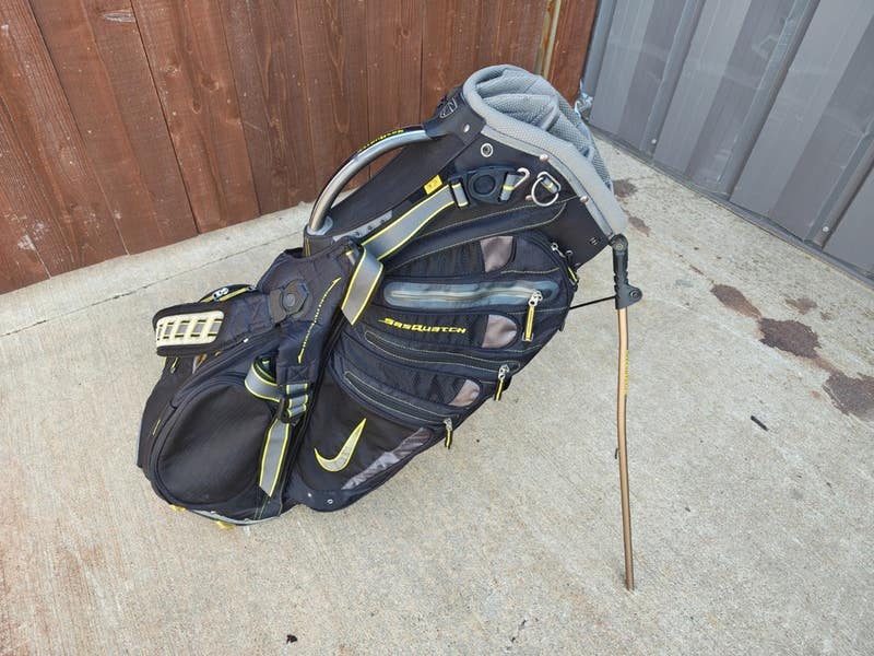 Nike Sasquatch Sq 14 Divider Dual Strap Stand Bag Black/Yellow w