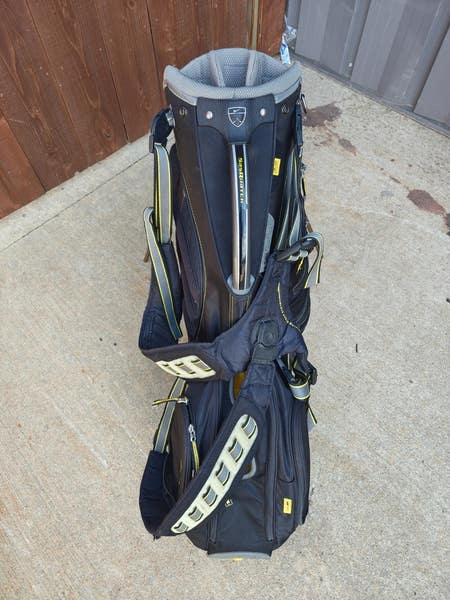 Nike Sasquatch Sq 14 Divider Dual Strap Stand Bag Black/Yellow w