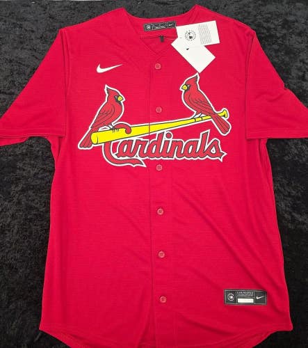 Mens ST LOUIS CARDINALS Sewn 100% REAL Baseball Jersey NWT RED $115