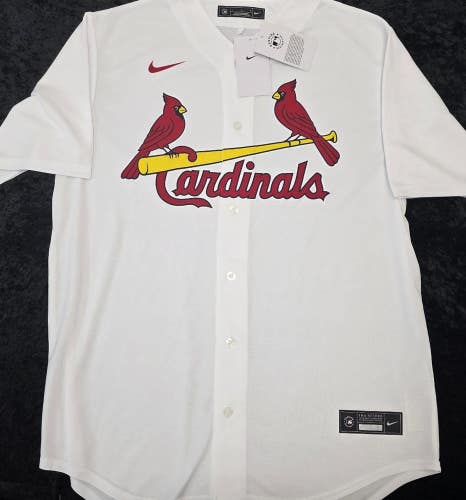 Mens ST LOUIS CARDINALS Sewn 100% REAL Baseball Jersey NWT WHITE $115