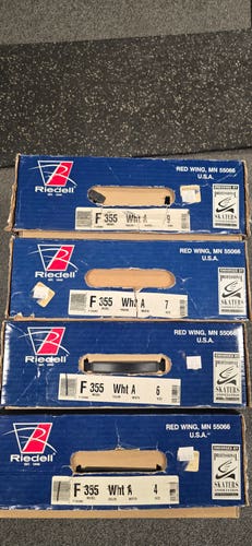 Riedell Model 355 Figure Skates Width A (New)(No Blade)(Silver Star)