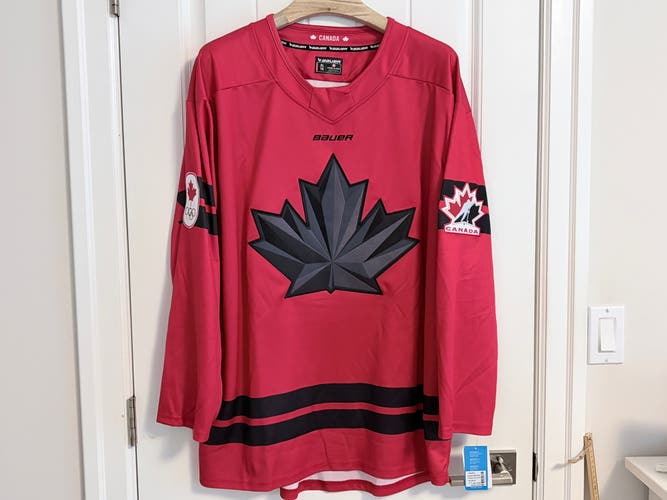 BNWT Authentic Bauer 2026 Olympics Hockey Team Canada Red Jersey Size XL