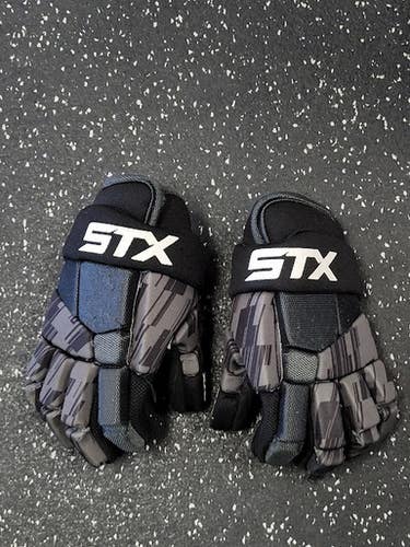 Used STX STALLION 75 Lacrosse Gloves Junior Black XS 11849-S000038282