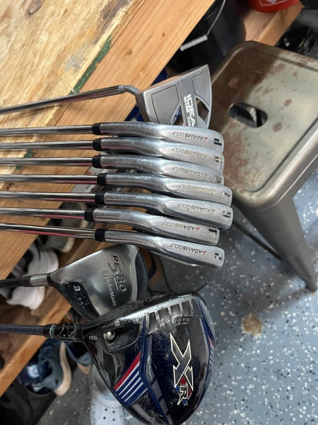 Men's 2013 Adams Tight Lies Left Hand Iron Set(TaylormadeR580,Putter,2I,3I,6I,7I,8I,9I,PW) (USED)