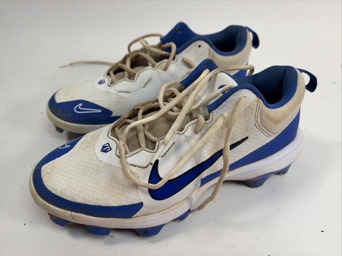 Nike Force Zoom Trout Baseball Cleats, Blue/White, Size 9