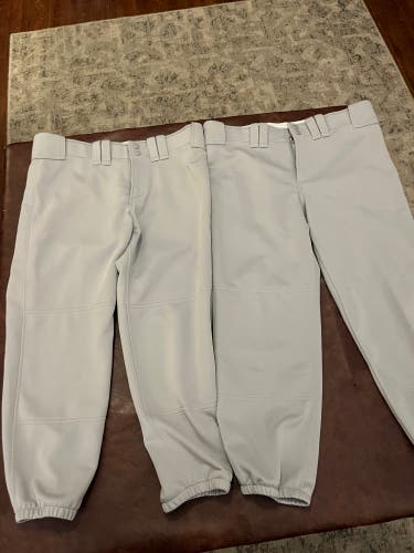 Gray Women's Medium Adult Mizuno Game Pants (Used) 2 pair