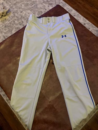 Gray with blue pinstripe Men's Medium Adult Under Armour Game Pants (Used)