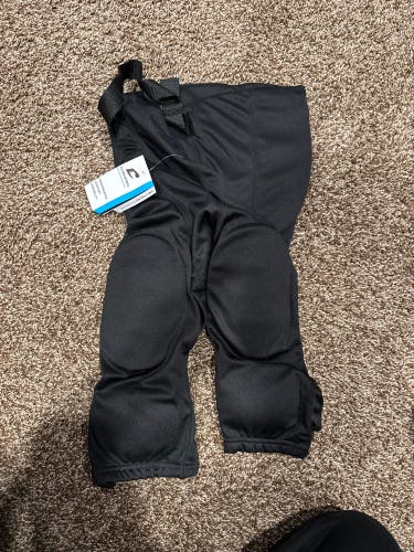 Black Unisex Medium Youth Champro Bootleg game pant Game Pants (New)