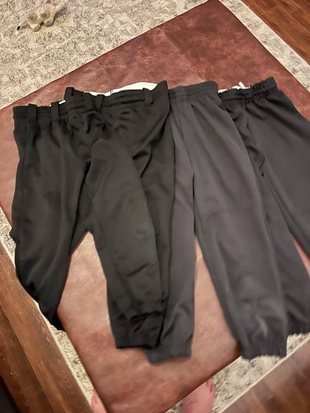 Black Unisex Medium Youth Champro and Rawlings Game Pants (Used) 4 pair