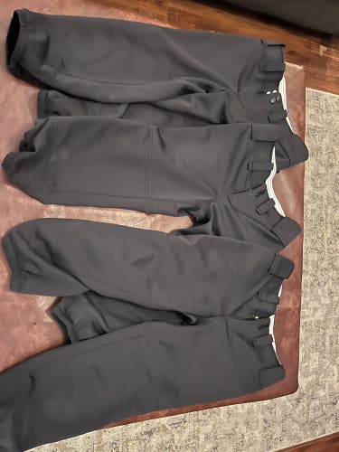Black Kid's YL (1 pair) & YXL (2 pair) Mizuno Game Pants (Used) 3 pair