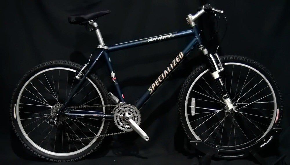 SPECIALIZED ROCKHOPPER MOUNTAIN BIKE SIZE L, 19", 21 SPEED, ALUM, FRONT SUSP