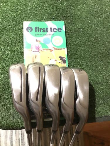 Taylormade Aero Burner Irons Set 6-PW-SW, No 9 Iron Regular REAX 88 Steel +1/2