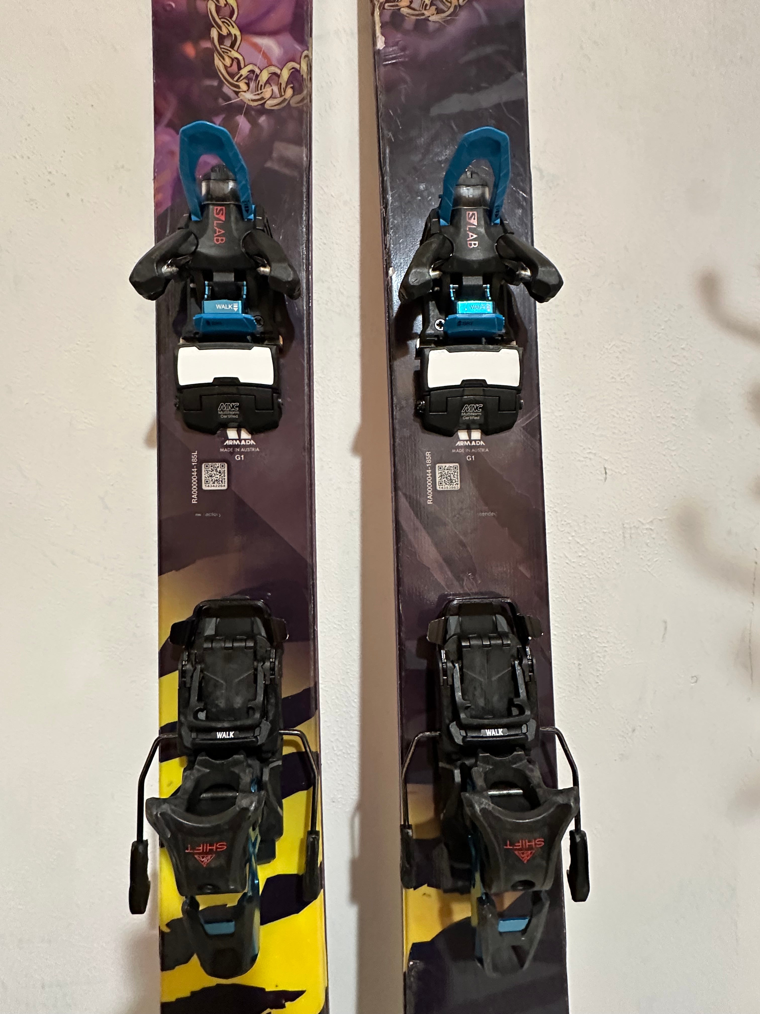 Used 2022 Armada Trace 108 skis w/ Marker Squire 11 bindings, size