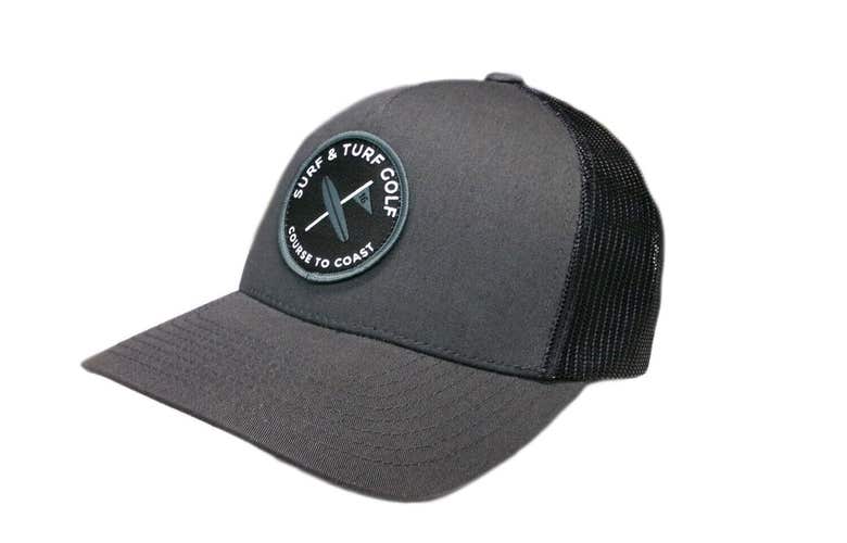 NEW Surf & Turf Golf Course To Coast #8 Charcoal Adjustable Snapback Golf