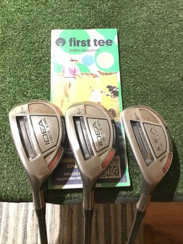 Adams Left Handed Idea A12 OS Hybrids Set (4H, 5H, 6H) Seniors Lite 55g Graphite