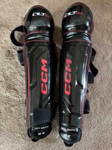 Senior CCM QLT 190 14" Shin Pads (Used)
