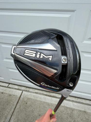 Taylormade Sim Driver 9 Graphite Gold Stiff Flex 45 +HC NICE