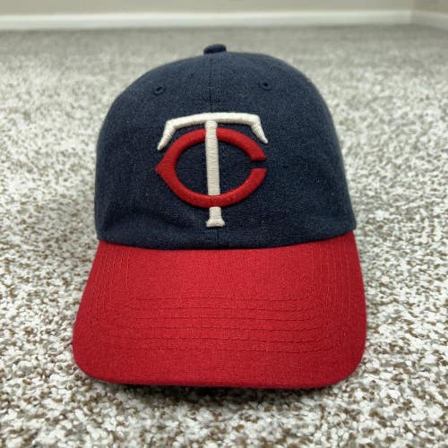 Minnesota Twins Hat Cap Strap Back Mens One Size Navy MLB Baseball Wool Blend