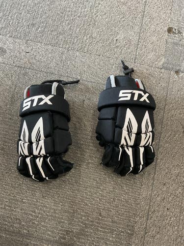 Used STX STINGER Lacrosse Gloves Junior Black SM 11614-S000234002